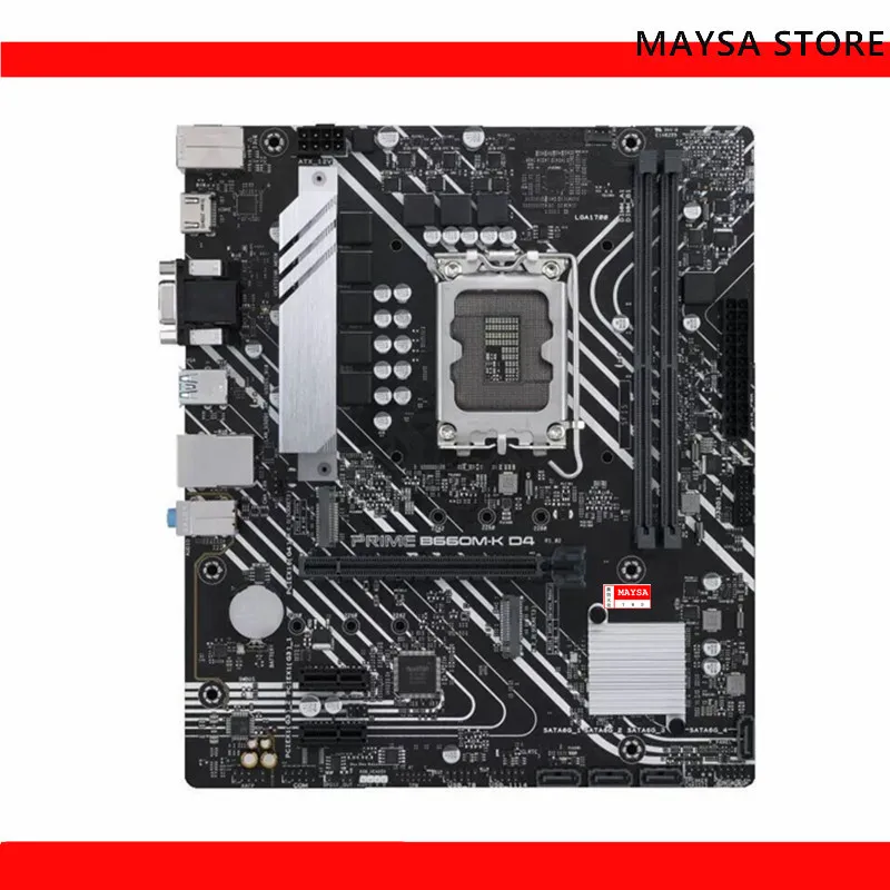 Per Asus Prime B660M-K D4 Lga 1700 Ddr4 Scheda Madre B660 Supporta Cpu I5 10400F I3 12100F 12400F