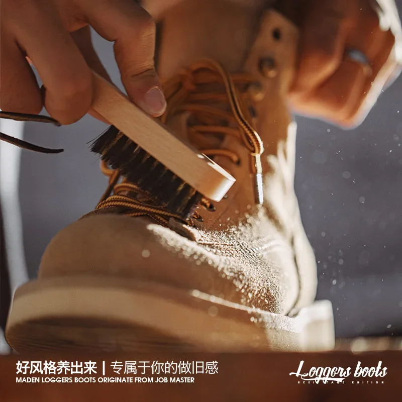Maden 2023 Winter New Ankle Boots Men's Vintage Suede Leather Desert Boots Casual Warm Safety Shoes Outdoor Hiking Combat Shoes