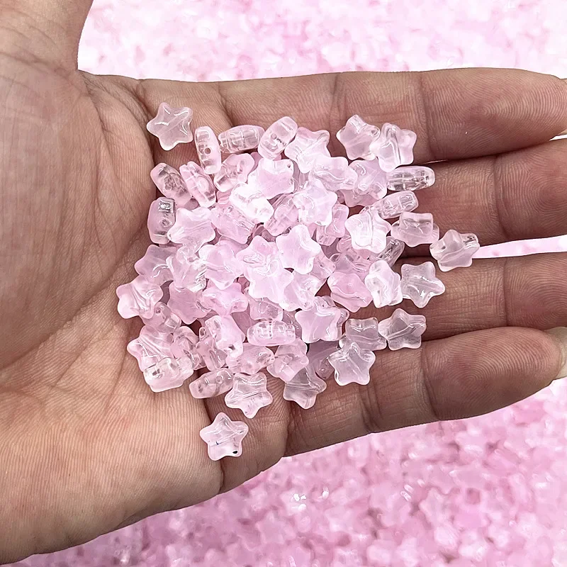 30pcs 8mm AB 색상 다섯개 스타 비즈 체코 유리 느슨한 스페이서 비즈 쥬얼리 만들기 DIY 수제 의류 액세서리