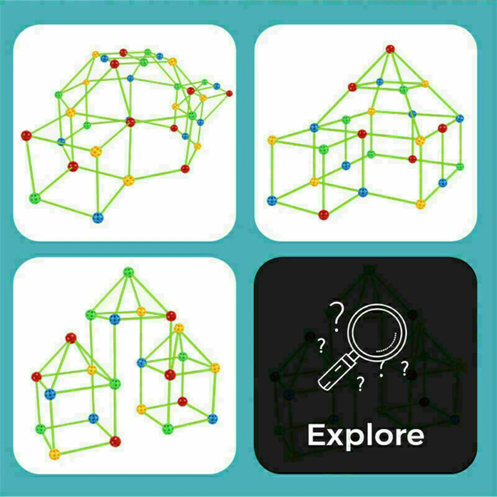 DIY Forts Building Toy Set For Kids Puzzle Early Educational Toy Gift For Children' S Day