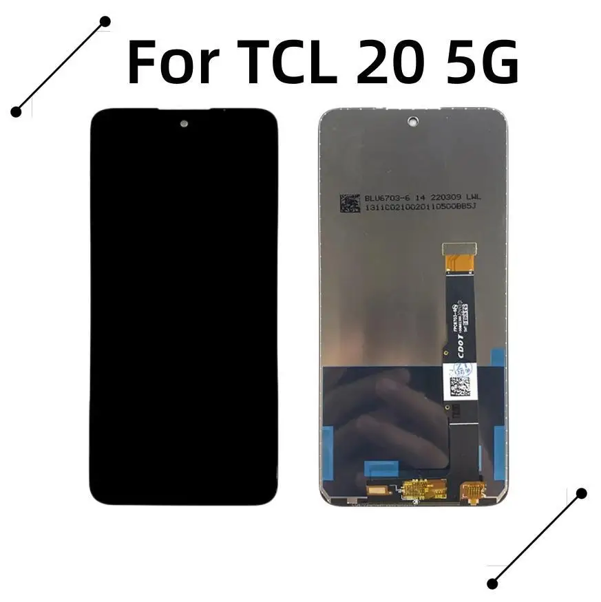 

ЖК-дисплей 6,67 дюйма для TCL 20 5G T781 T781K T781H, дисплей с сенсорной панелью, дигитайзер в сборе для TCL20, детали для ремонта ЖК-дисплея