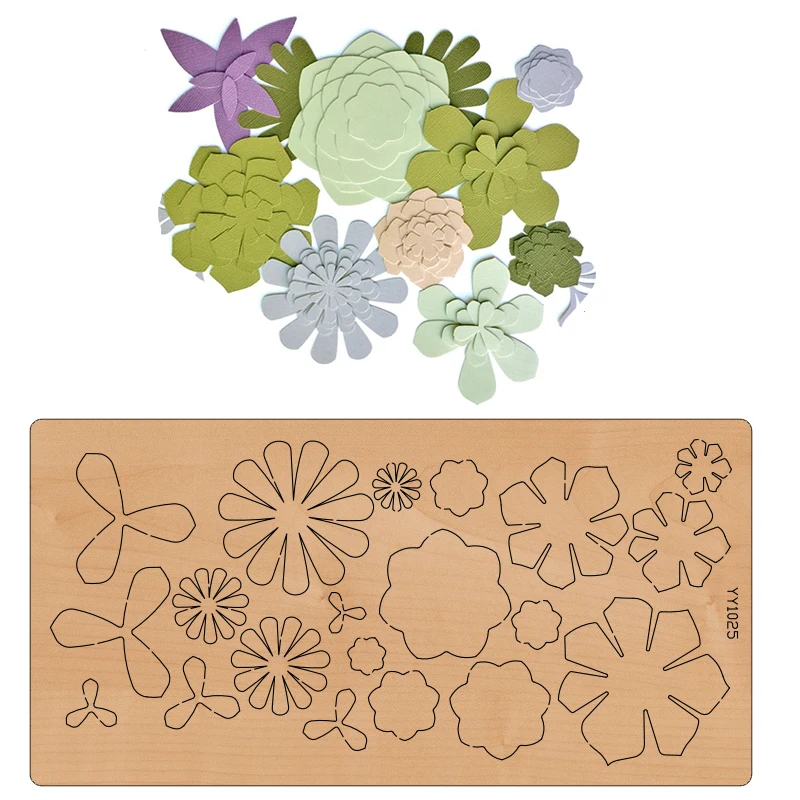 Wooden Die cutting Clipboard Craft Knife Die Flower Wood Die Yy 1025 Is