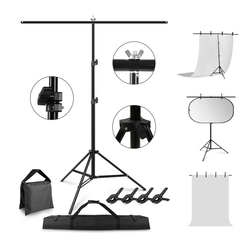 Photography Tshaped Backdrop Stand Multiple Sizes Studio Photo