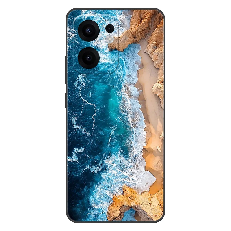 Marble Soft Matte Silicone Back Cover - Full Coverage Phone Case