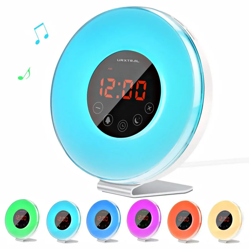 

NEW Meyuge Noisy Digital Alarm Clock Night Light Water Surface Light Intelligent Lighting Wall Clock FM Radio Lighting Table Li