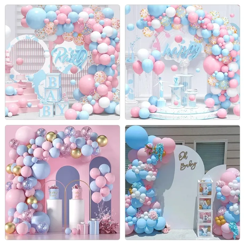 Metallic Chrome Confetti Latex Balloons with Ribbon Anniversary Wedding Birthday Party  Helium-Ready Festive Ornaments