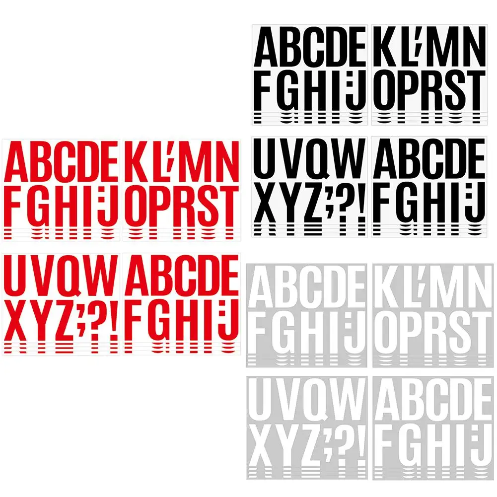 

272pcs 24 Sheets Large Letter Stickers 4 Inch Vinyl Alphabet Self-adhesive Stickers For Bulletin Board Mailbox Window