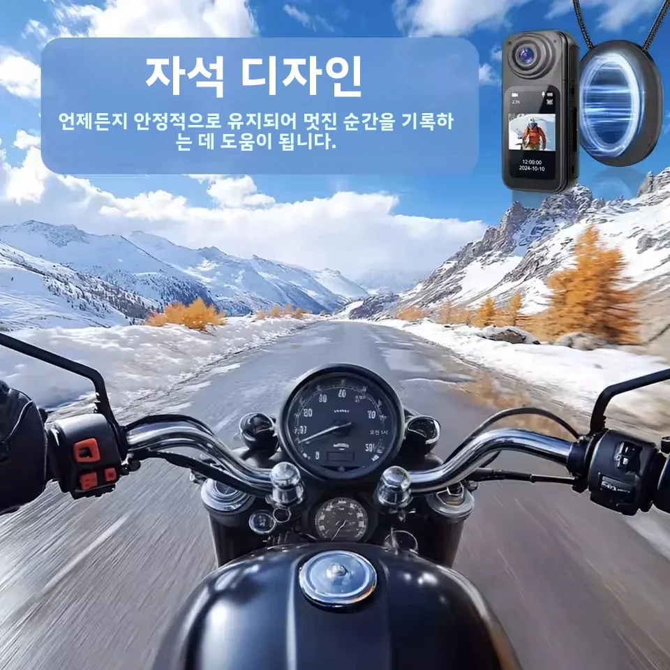 2.7K 180 ° 회전식 와이파이 야외 스포츠 카메라 1.4인치 스크린 썸 액션캠 오토바이 로드 스포츠 마그네틱 어트랙션 브래킷