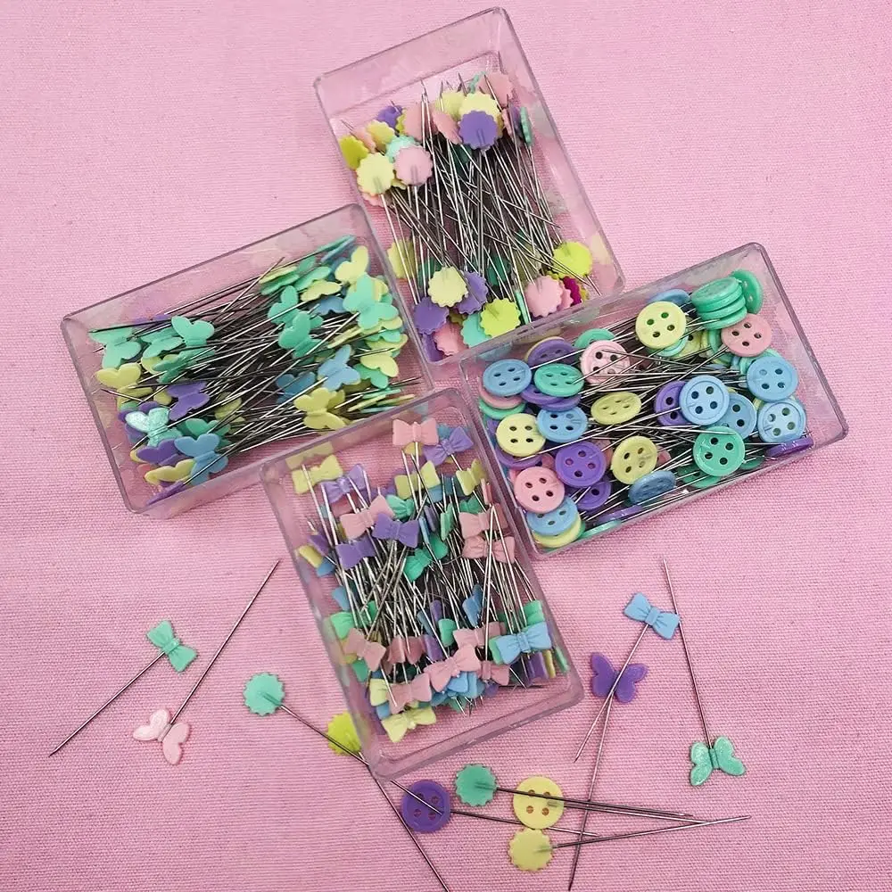 50/800개 스테인리스 스틸 재봉핀 자수 패치워크 핀 바느질 바늘 도구 DIY 버튼 의류 액세서리용