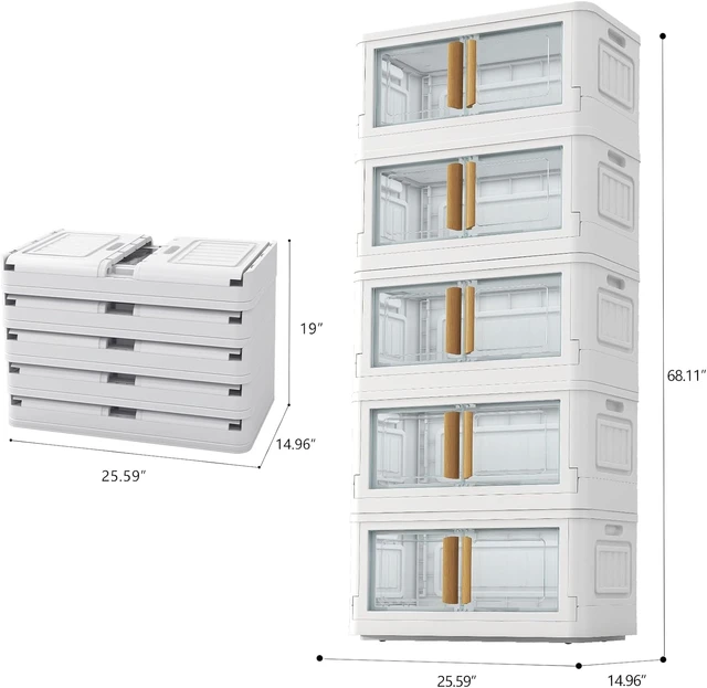 Storage Bins with Lids-78 Quart Plastic Storage Bins,4 Packs Stackable  Storage Bins with Wheels,White Closet Organizers and Storage,Dual Open