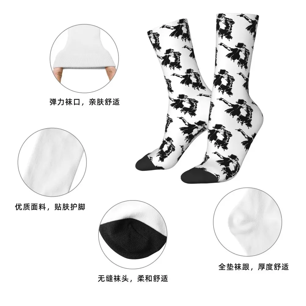 Michael 1984 Grammys Jackson Pop Art Portrait Socks Harajuku Stockings All Season Long Socks Accessories for Unisex Gifts
