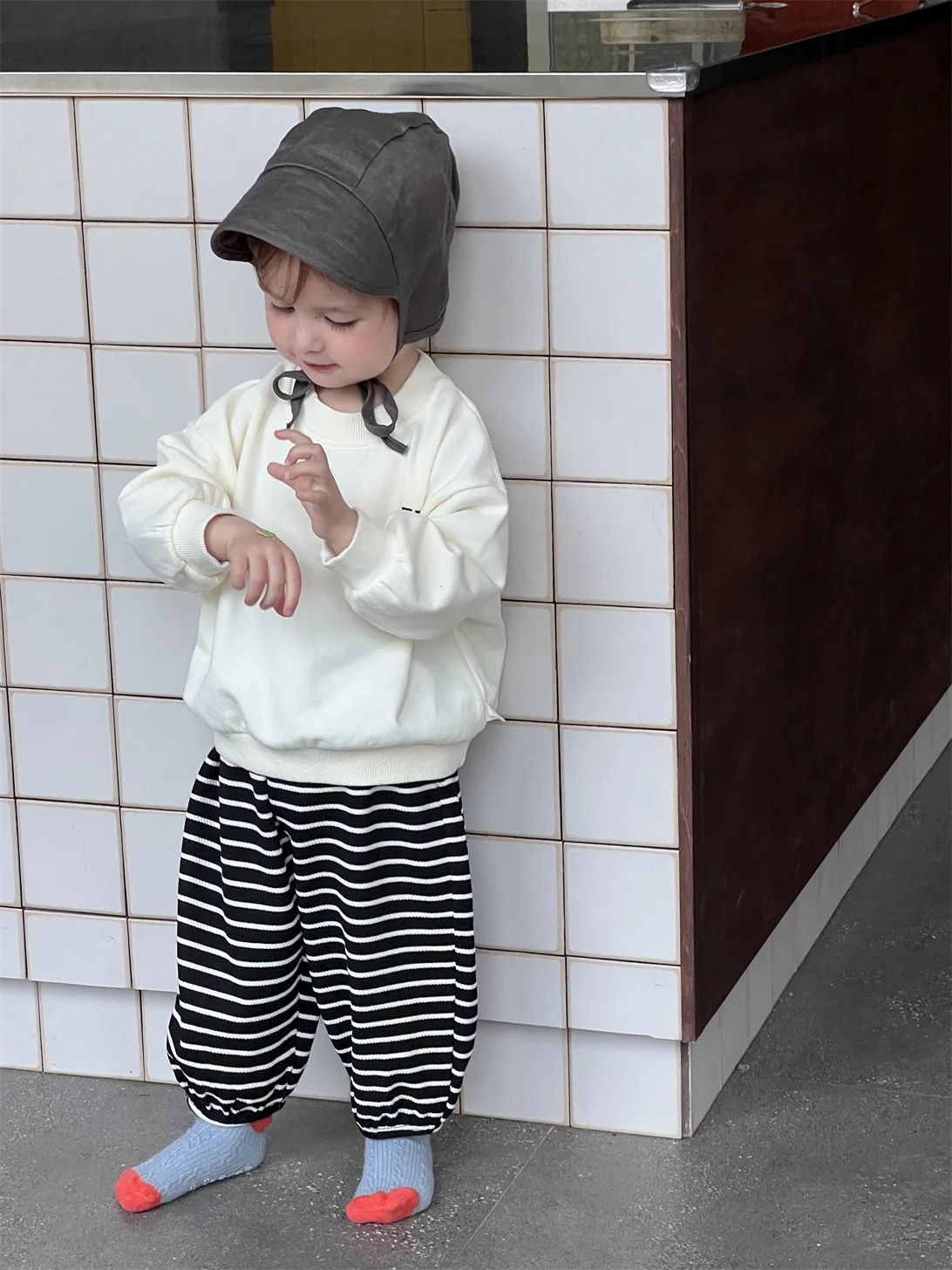 Spring New Baby Casual Sweatshirt Kids Long Sleeve Tops Letter Print Tops Infant Boy Pullover Toddler Girls Sweatshirt