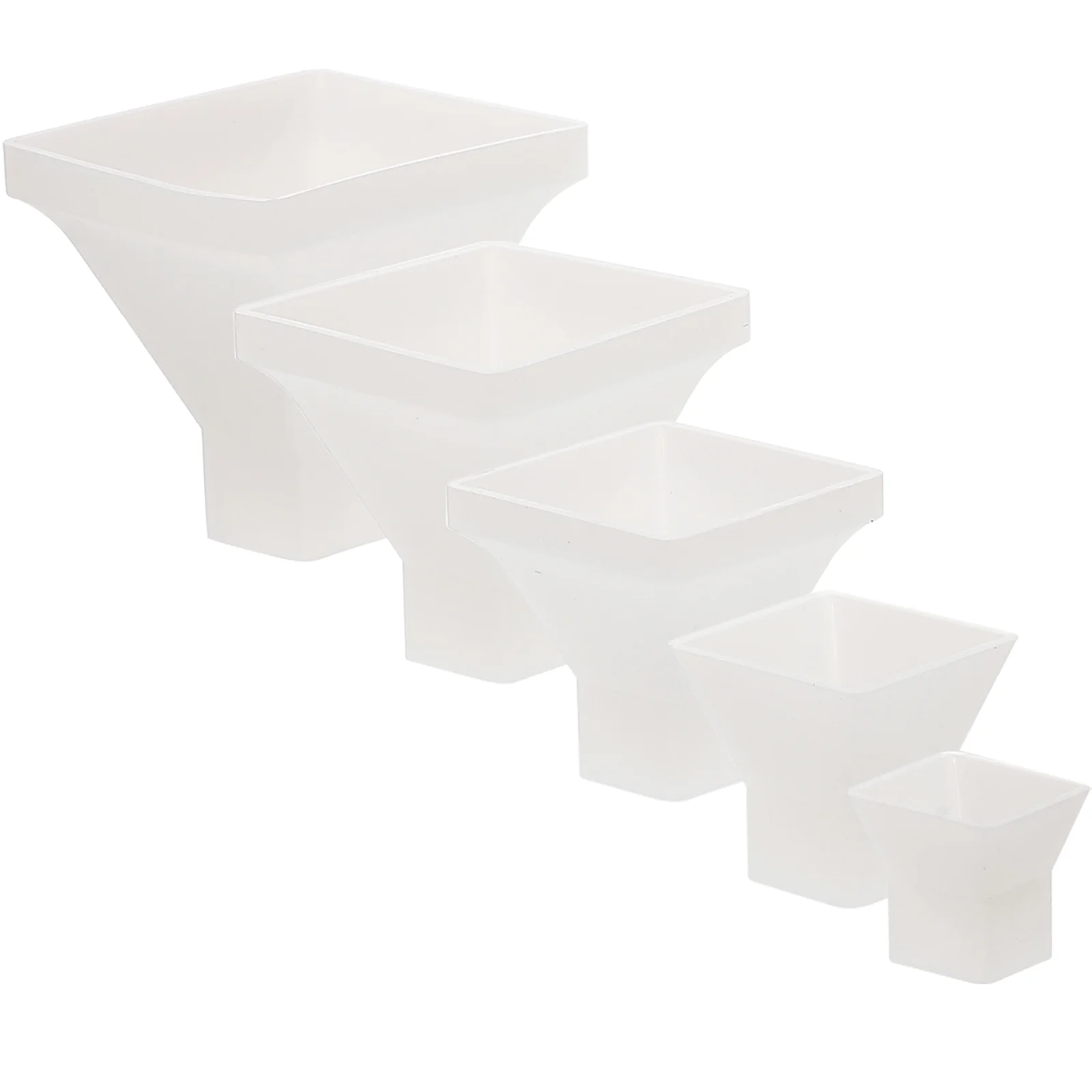 

5 Pcs Crystal Epoxy Pyramid Mold Ornament Table Top Resin Silica Gel Desktop Decor Molds