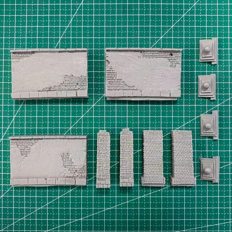 1/35 스케일 다이캐스트 수지 모델 조립 키트 도시 벽(총 길이 240mm) 장면 모델 조립되지 않은 도색되지 않은