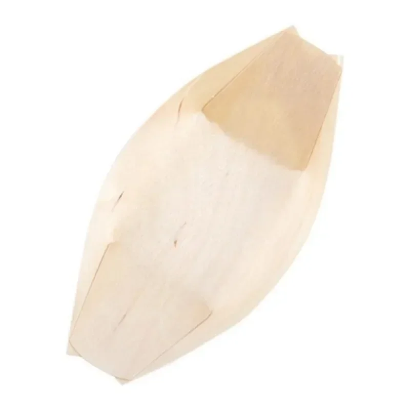 Disposable Containers 50Pcs Disposable Wooden Sushi Plate