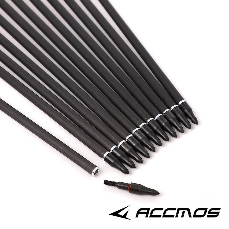 6/12pcs Pure Carbon Arrow ID 6.2mm Spine 2