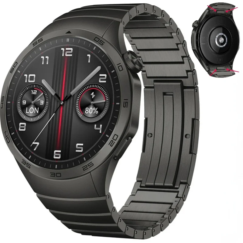 

Ремешок металлический для Huawei Watch GT4 46 мм, оригинальный быстросъемный браслет из нержавеющей стали без зазора для Huawei GT4 46 мм