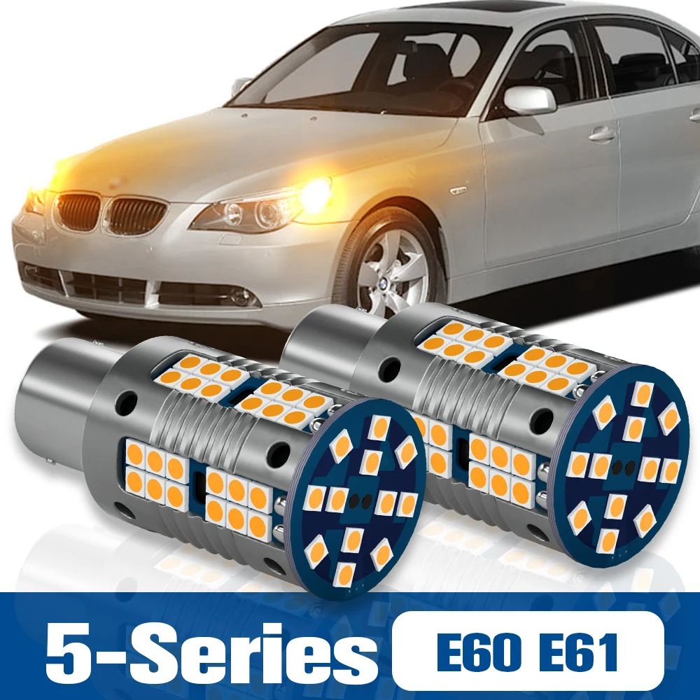 

2pcs LED Turn Signal Light Blub Lamp Accessories Canbus For BMW 5-Series E60 E61 2002 2003 2004 2005 2006 2007 2008 2009 2010
