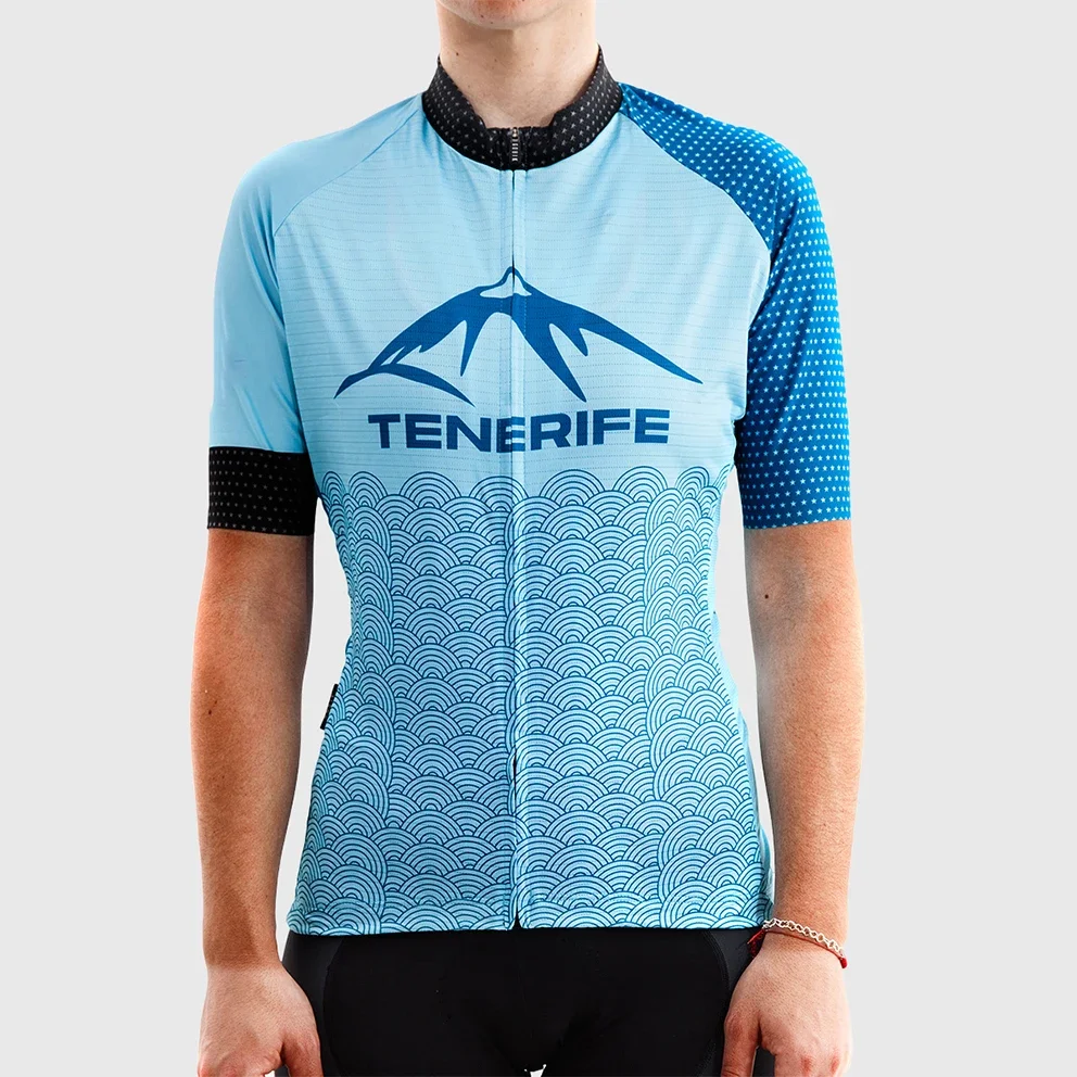 Spain Tenerife Team Cycling Jersey Men Short Sleeve Bike Wear Clothing Mtb Jersey Triathlon Maillot Ciclismo
