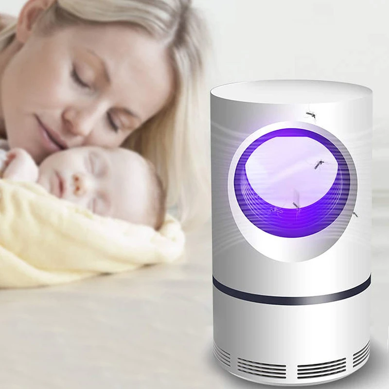 Electric Shock Mosquito Killer Lamp UV Light USB Charging Mute Trap EU US Plug Flies Bug Zapper Repellent Anti Mosquito Light