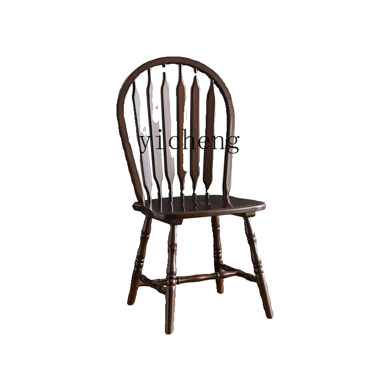 

Tqh Solid Wood Dining Tables and Chairs Set Light Luxury High-End Household Small Apartment Dining Chair with Backrest