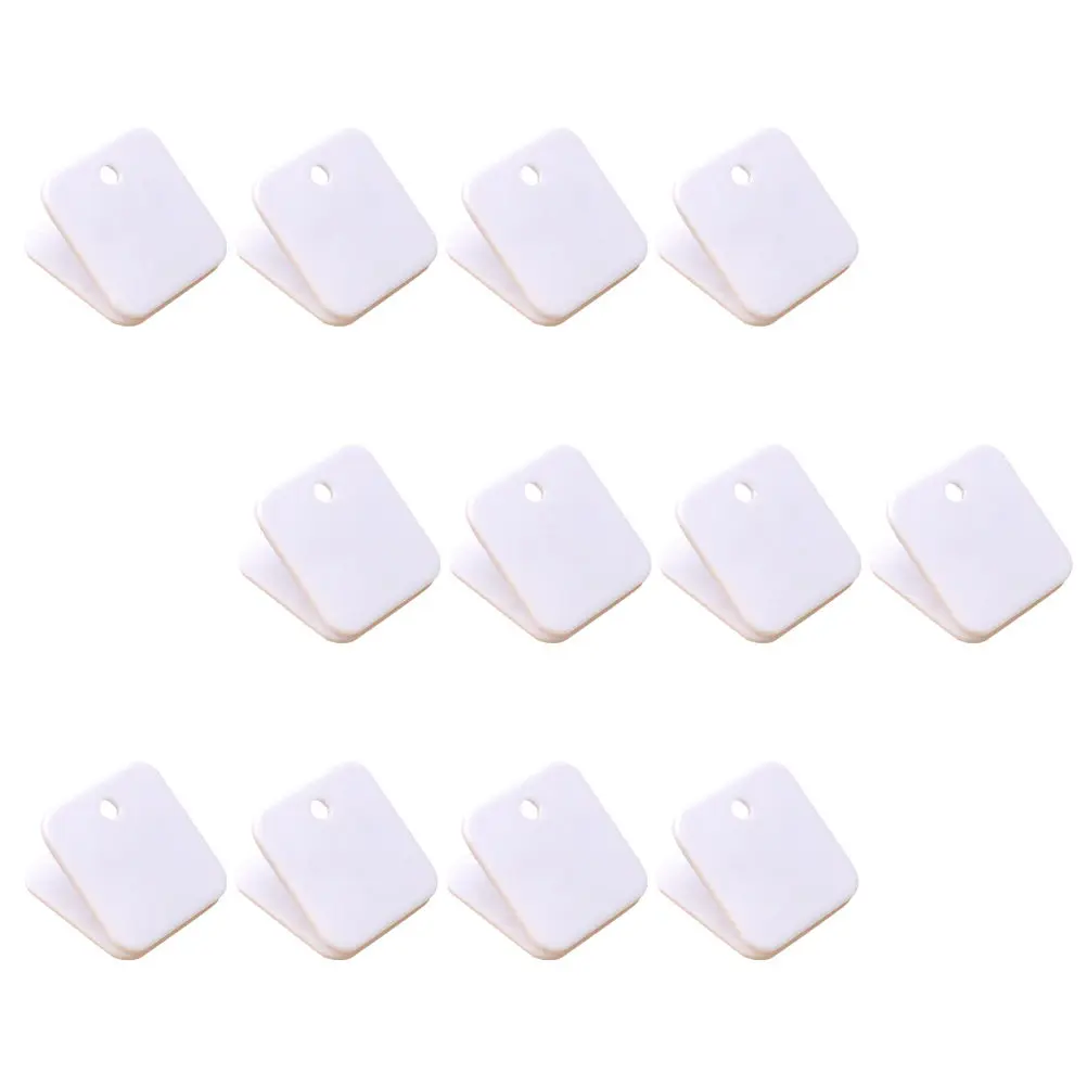 프리미엄 플라스틱으로 제작된 12개의 사각형 파일 클립 사무실, 가정, 학교, 청구서 관리용 다목적 종이 클램프