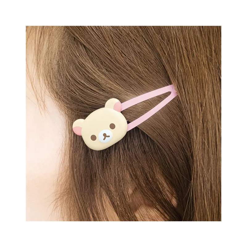 YVMIN Bear ヘアクリップ　熊　ヘアピン Paradise / Flocked Bear Gemstone Flower Hair Clip – YVMIN
