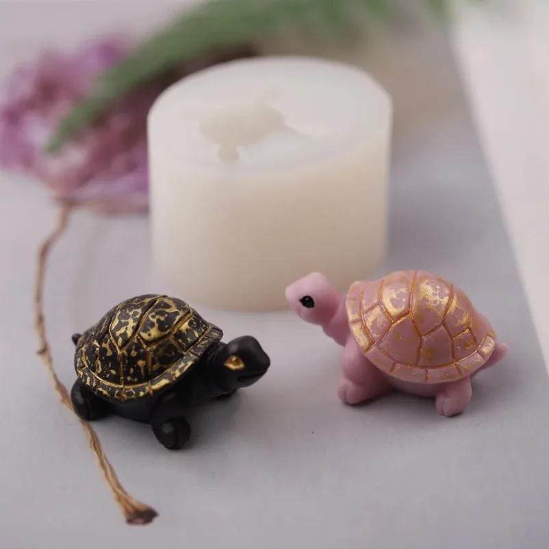 Mini Turtle Silicone Candle Mold DIY Cute Turtle Scented Candle Plaster Soap Resin Making Tool Handmade Chocolate Baking mould