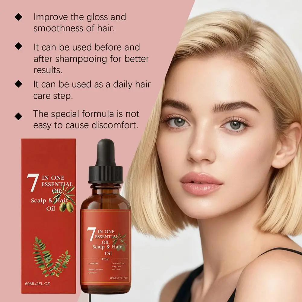 Olio Essenziale 7-in-1 per Cuoio Capelluto e Capelli, Formula Nutriente con Oliva e Rosmarino per Rinforzare le Radici, Ridurre la Caduta e Stimolare la Crescita - immagine 5