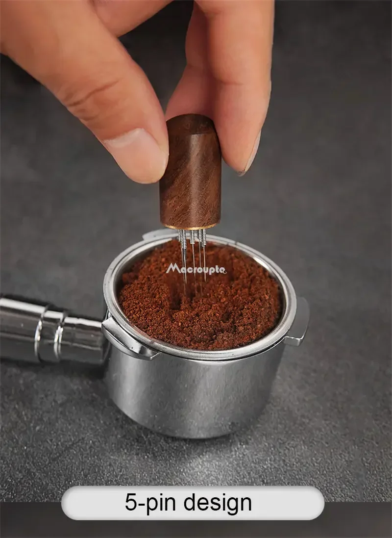 Description Picture 6 of itemStainless Steel Coffee Powder Tamper Espresso Powder Stirrer Distributor Leveler WDT Tools Cafe Stirring Barista Accessories