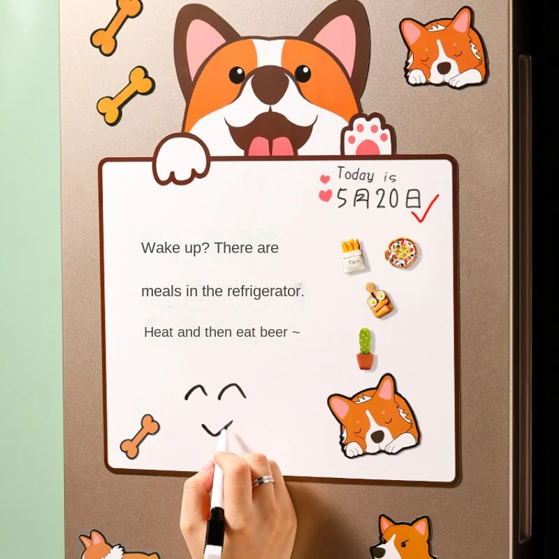 

Refrigerator Sticker Erasable Refrigerator Message Board Whiteboard Magnetic Sticker Personalized Creative Blackboard Sticker