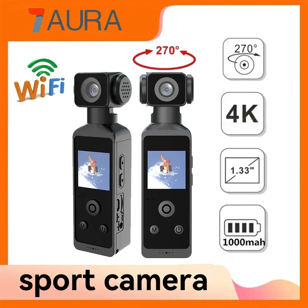IAURA Compact 4K HD Action Camera with Optical Image Stabilizer and MicroSD Card Slot - Waterproof Case Included 2