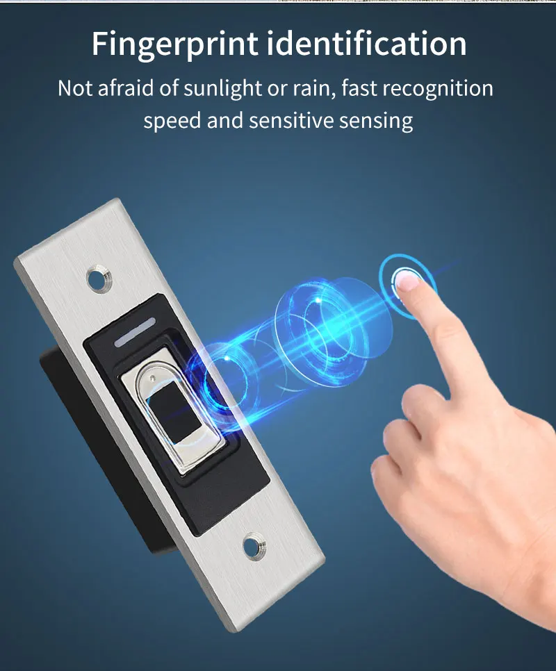 Mini Hidden Fingerprint RFID Access Controller Waterproof Metal Embeded Biometri