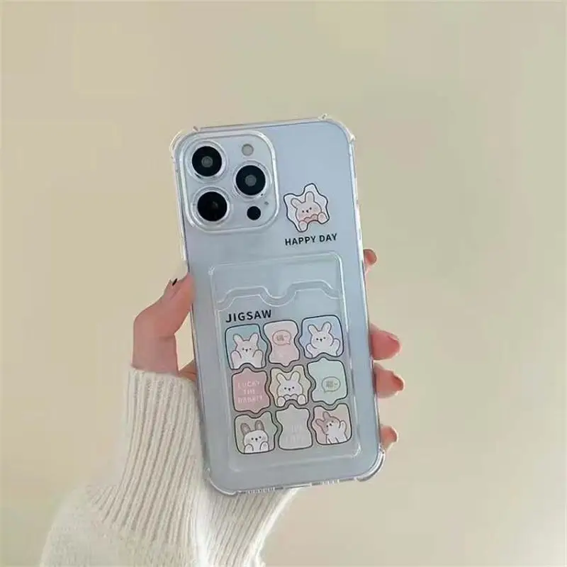 Soft Silicone Phone Case with Card Holder Slot Cover