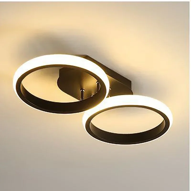LED Modern Ceiling Light Black Round Square For Hallway Bedroom Living Room Staircase Corner Indoor Decorative Lighting Fixtures