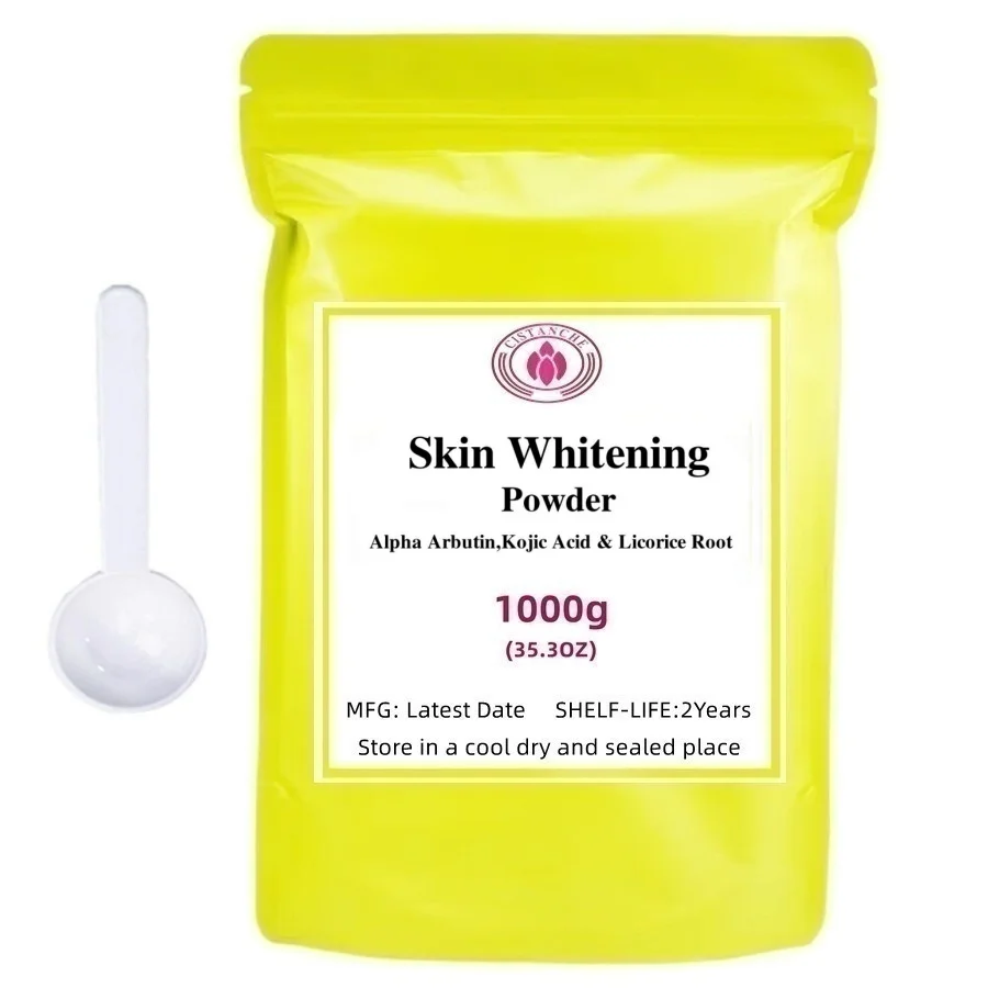 Skin Whitening Powder Alpha Arbutin Kojic Acid & Licorice Root Brightening Face Neck Body