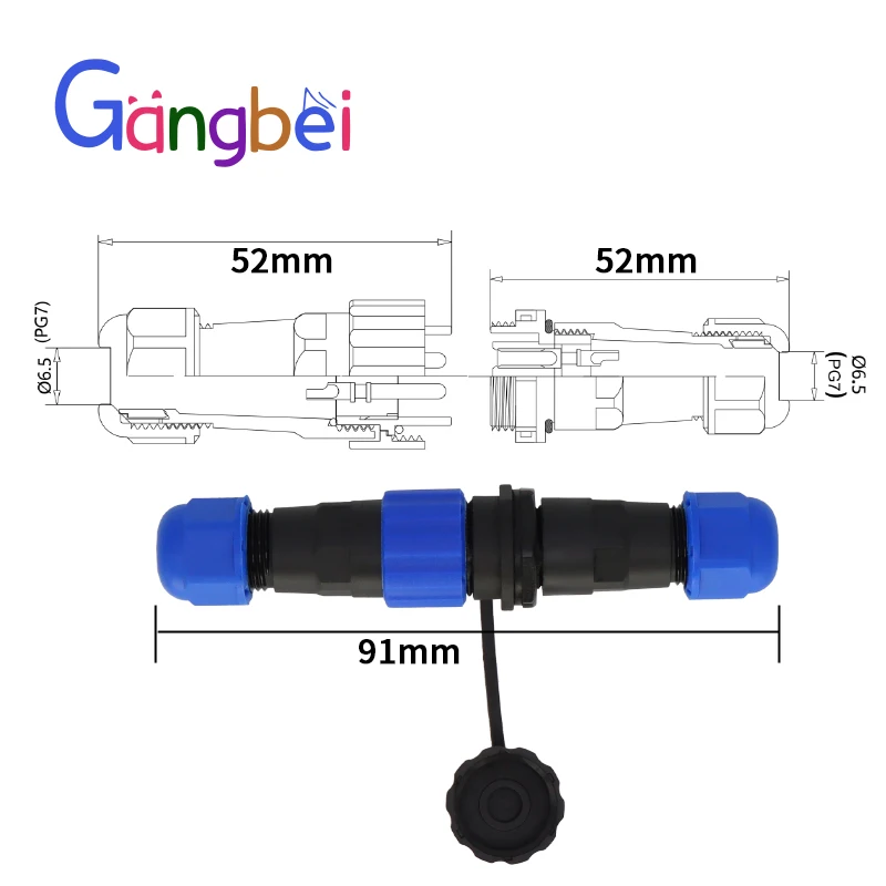 Waterproof Aviation Plug Connector Coupler - IP68 Rated