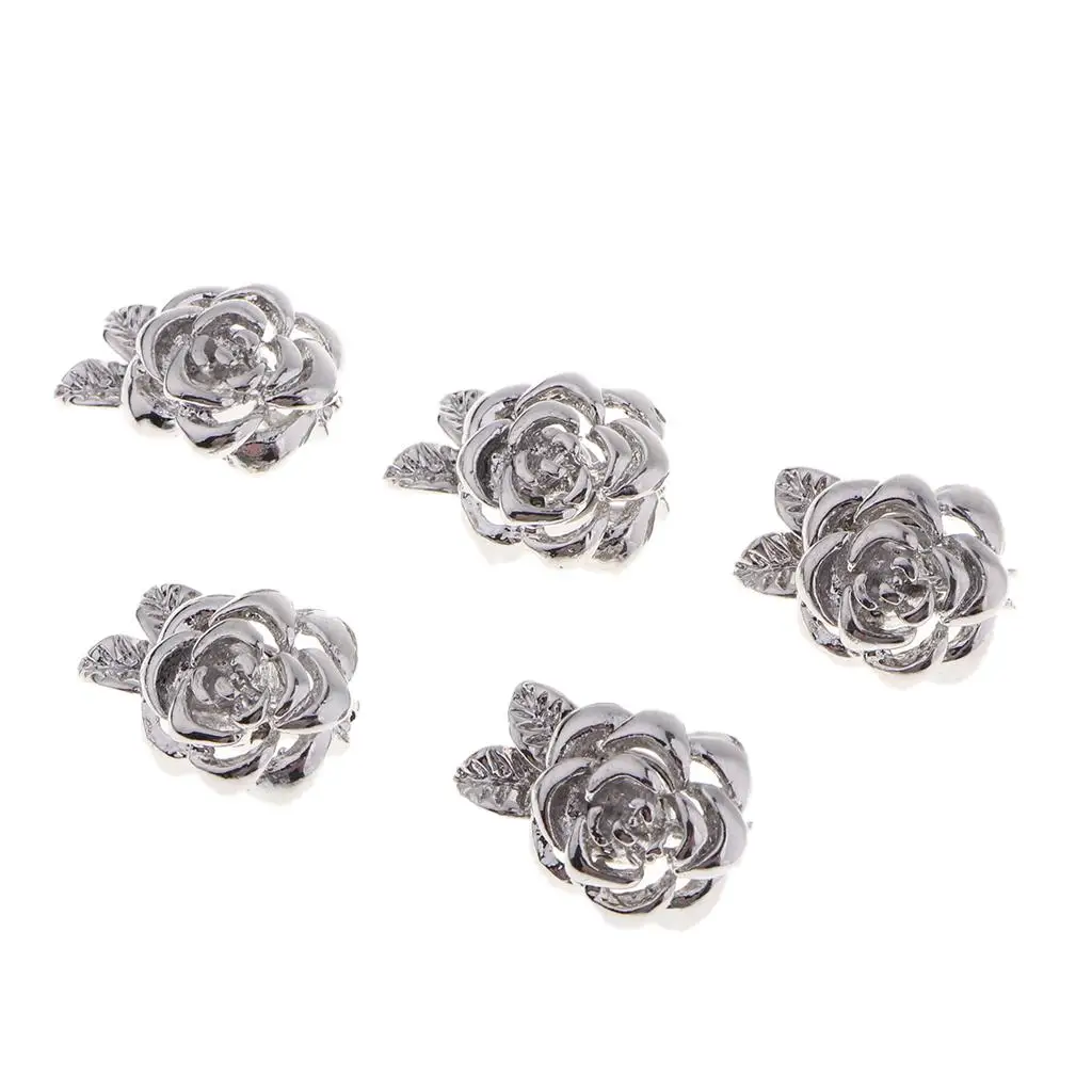 

5 Pack Flower Jewelry Clasps Rhinestone Chain Clasp for Jewelry
