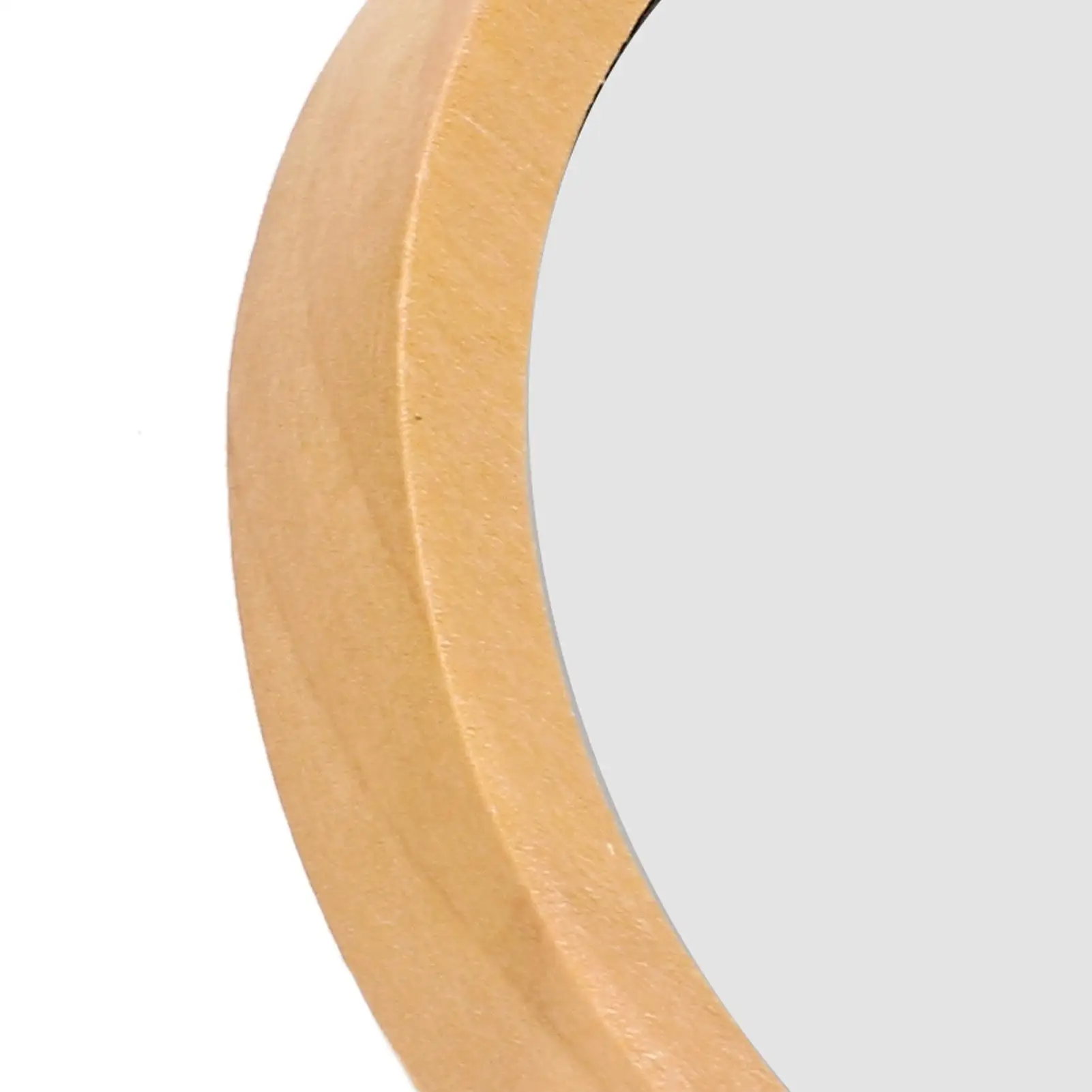 Handheld Wood Mirror Clear Reflection Portable for cosmetic Mirror Round Edge Grass Tree Design