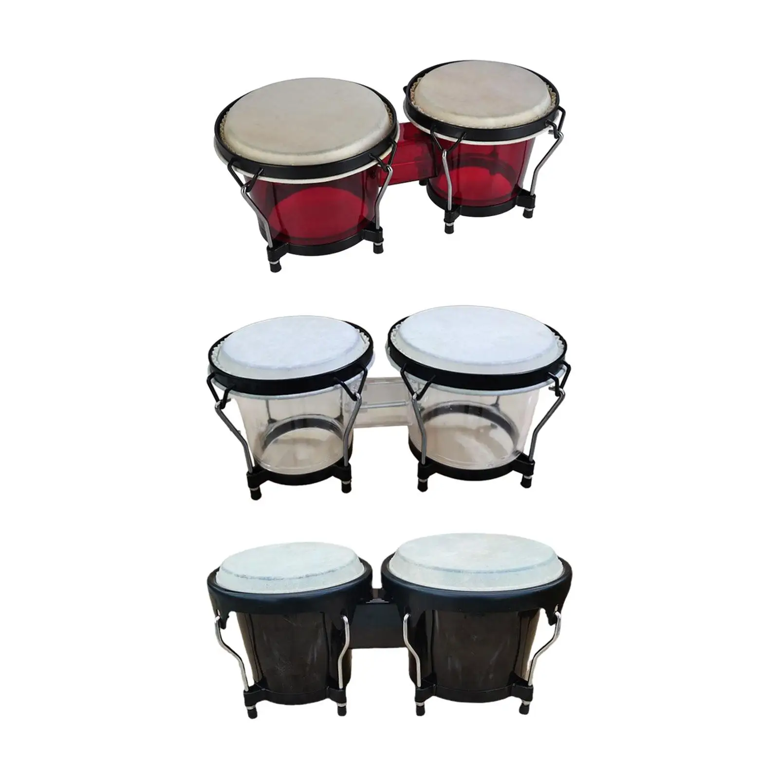 6 ''E 7'' Bongo Drum Set Tunable Educational Toy African Hand Drum