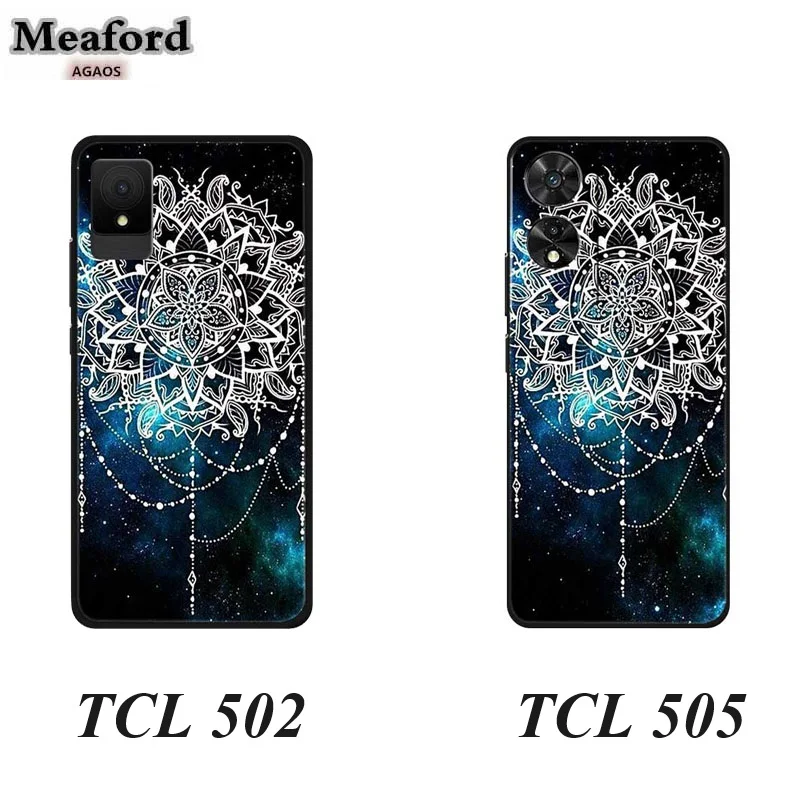 Stylish Marble Soft Back Cover - Black Silicone TPU Shield with Colorful Design