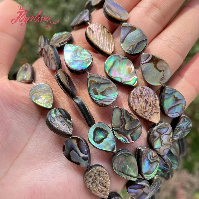 Drop Abalone Shell Spacer Beads Natural Stone for DIY Accessories Charms Necklace Bracelet  Pendant Earrng Jewelry Making 15