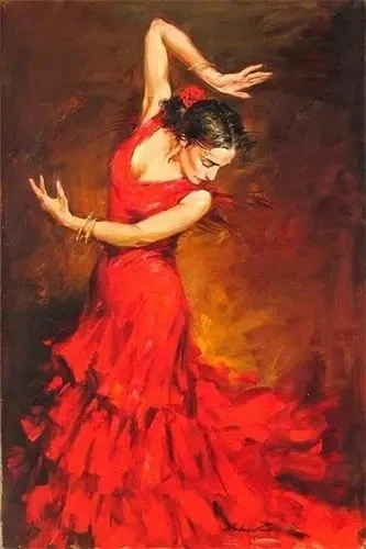 Full Round Diamond Painting Tango Dancer 5D DIY Mosaic Diamond Embroidery Beauty Dancer Cross Stitch  Wall Decor 