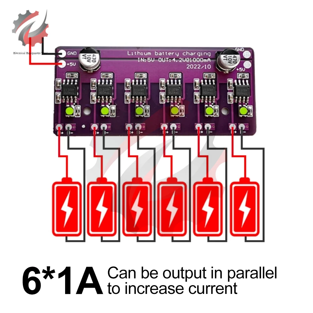

DC 5V 1A Lithium Battery Charging Module PCB Circuit Board Charger Array for 18650 4.2V Lithium Battery Electric Accessories