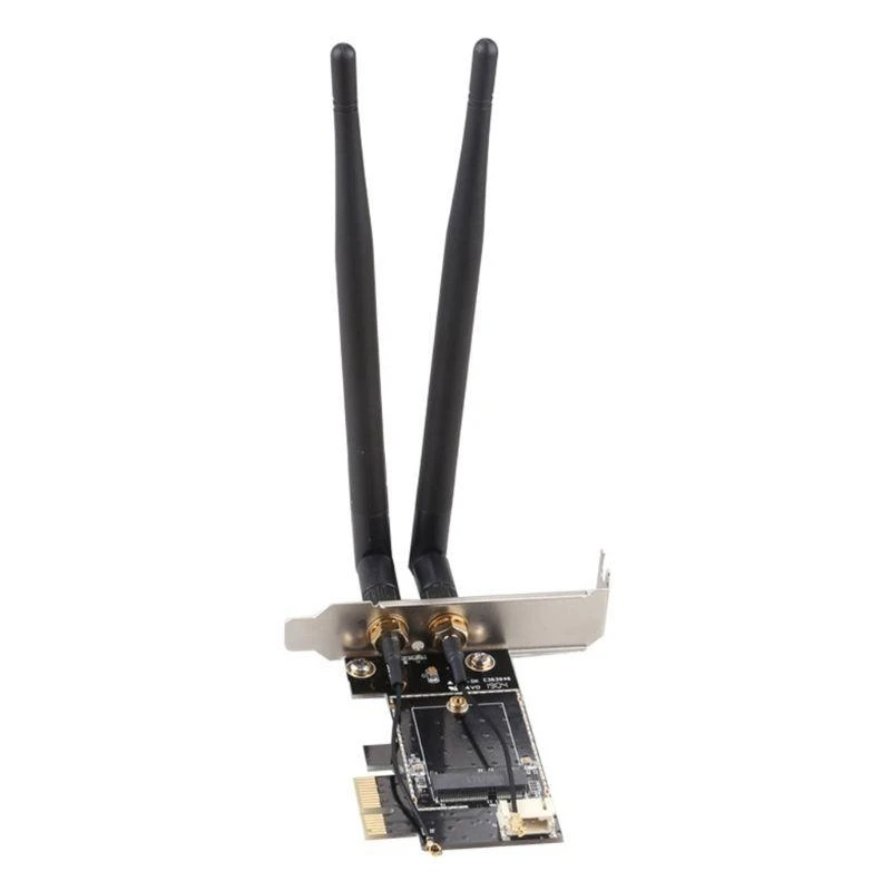 M.2 NGFF PCIE 프로토콜 무선 네트워크 카드 모듈 카드용 PCIE-1X-KEY E 어댑터 라이저 카드