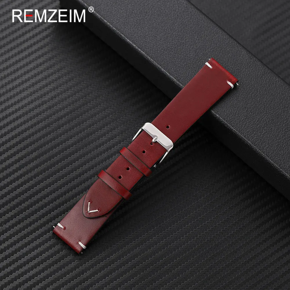 Premium Calfskin Leather Quick Release Watch Strap - Fashion Business Style