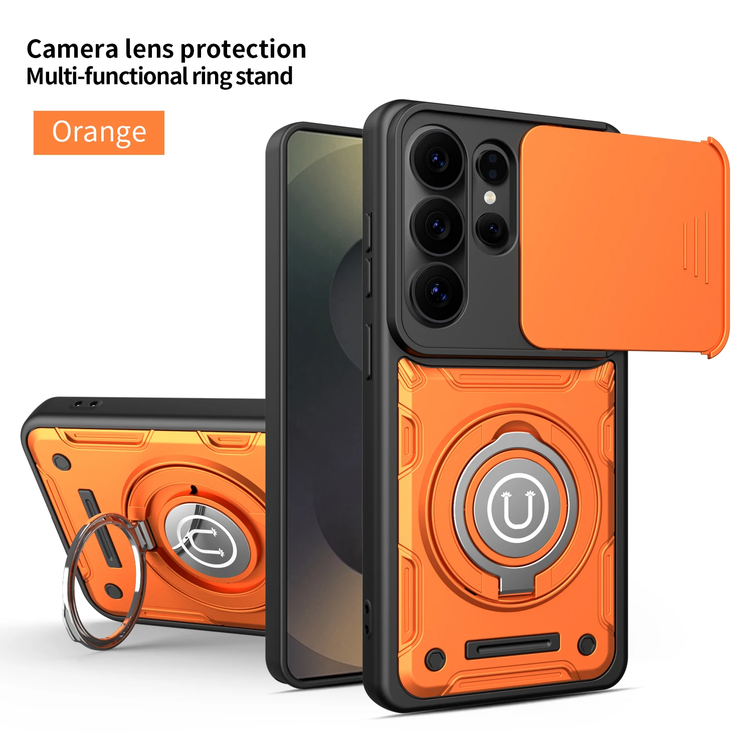 Shockproof Magnetic Phone Case with Lens Protection and Anti-Knock Design