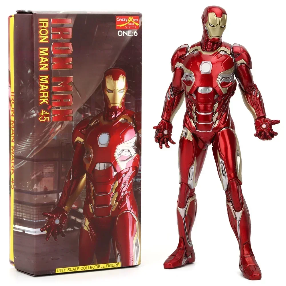 thumbnail image 1 of Figuras de Anime Iron Man Spiderman Mk46 a escala 1/6, nuevas de 30 cm, modelo de PVC de Marvel The Avengers Scarlet, adornos coleccionables, juguetes, regalos divertidos, 1 of 5