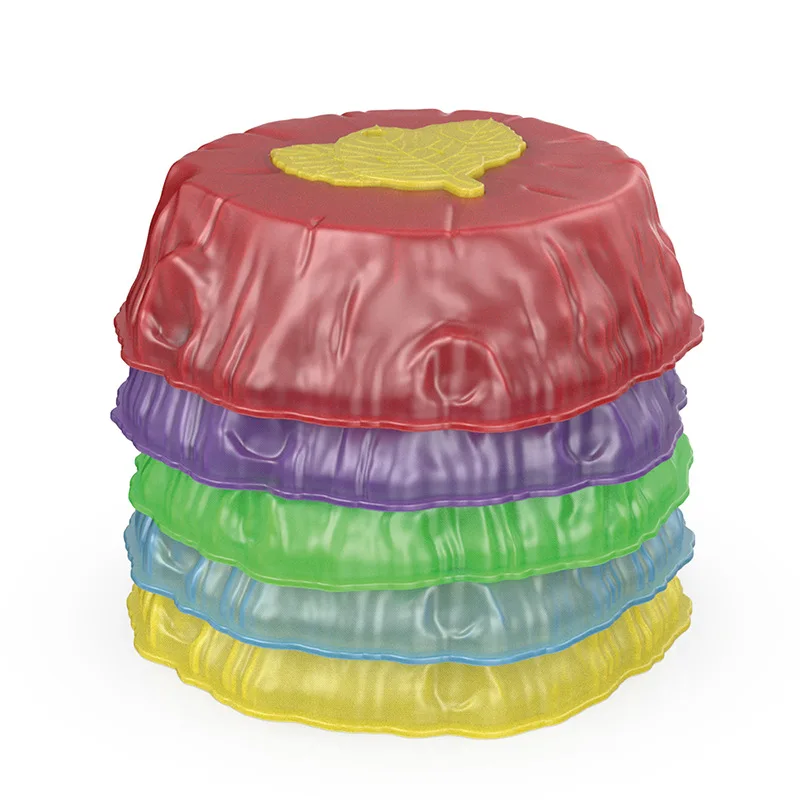 Rainbow sensory balance board toy obstacle crossing game crossing river stones with lights Party toy for kid sensory training 6