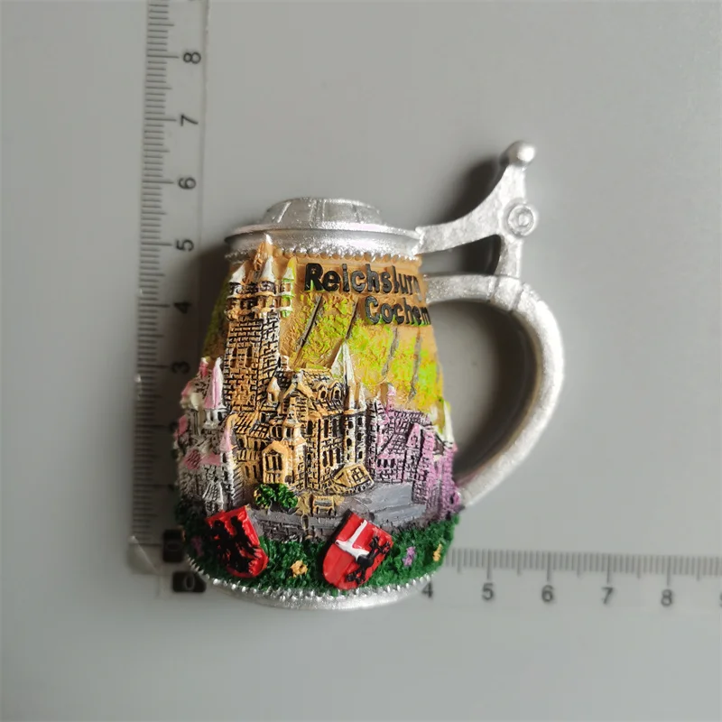 Munich Germany 3D Beer Mug Fridge Magnet - Handmade Resin Souvenir & Travel Gift